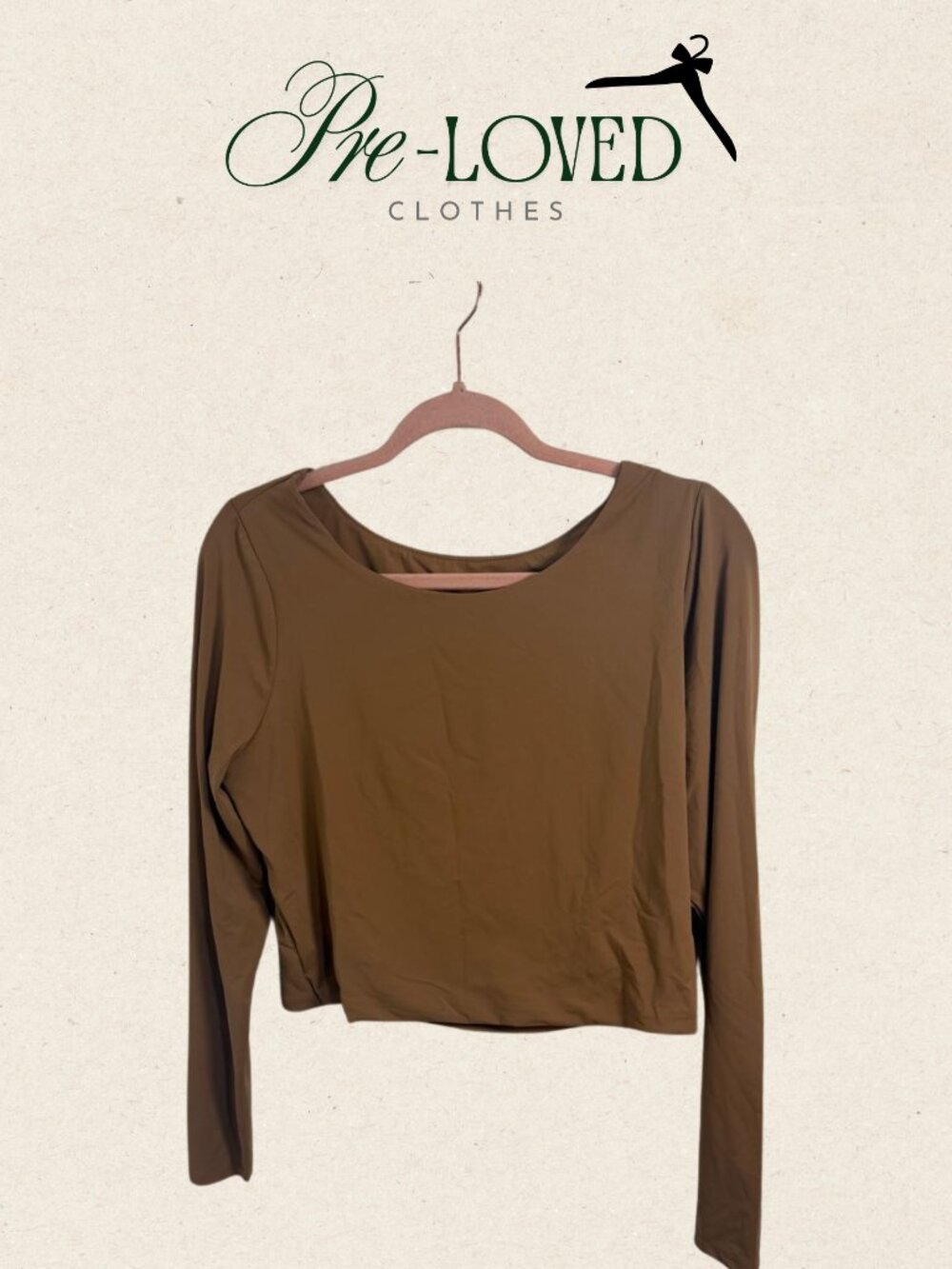 Olive Long Sleeve Crop Top